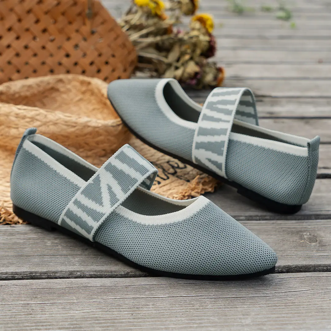(Cross-border trading), shoes flat pointed-toe low-cut, slip-ons, breathable two-tone loafers, European style, made with flyknit technology — chobi 6