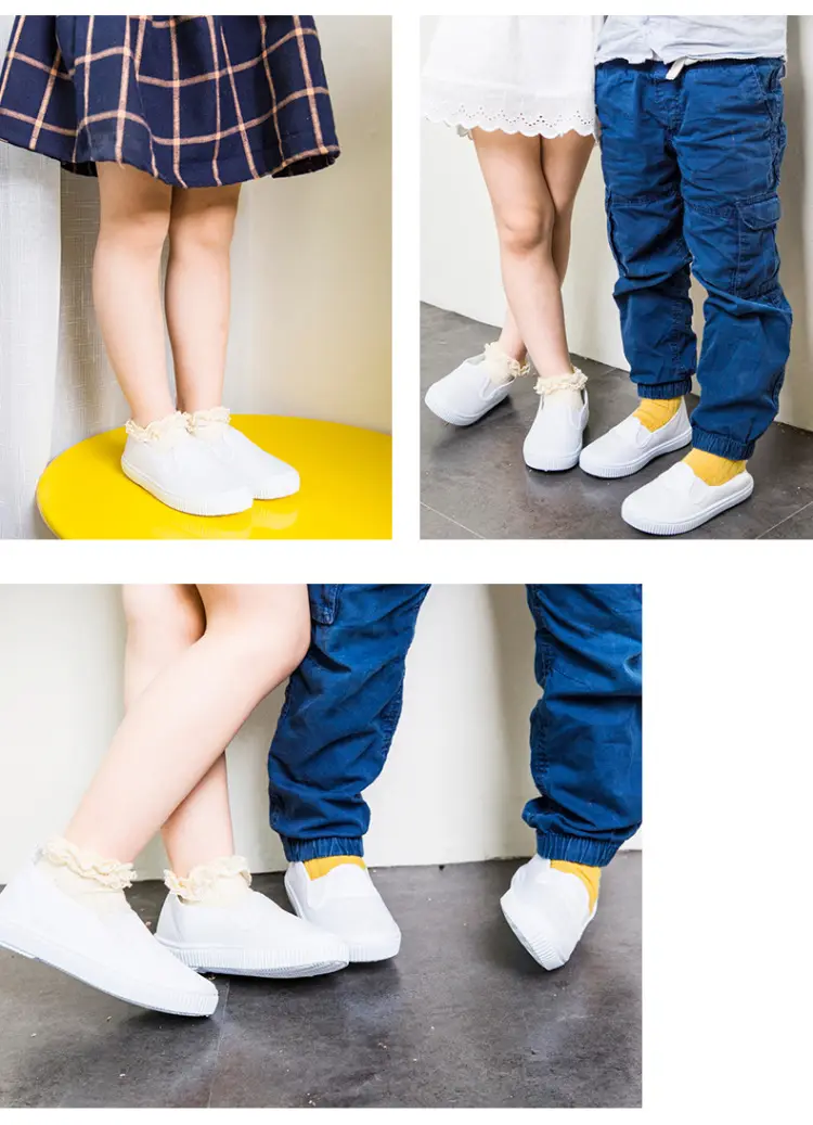 (Wholesale), children's espadrilles for early age, white white sneakers, cloth white shoes for students — chobi 8