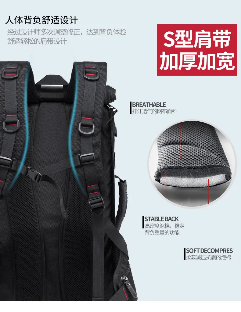 Backpack, capacious luggage universal travel bag for hiking, oxford cloth — chobi 18