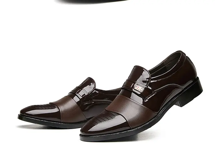 Men's winter classic suit jacket, insulated slip-ons, universal casual wedding shoes, plus size — chobi 26