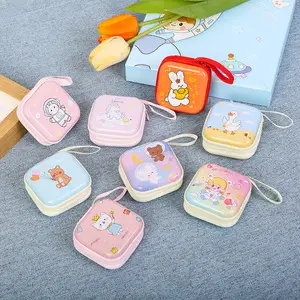 Cute cartoon wallet, card holder, headphones, organizer bag with zipper, small bag, Birthday gift — chobi 12