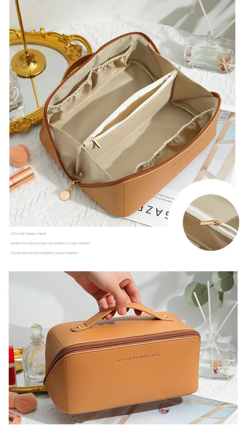 Handheld pillow, brand cosmetic bag, polyurethane organ, travel bag, capacious organizer bag, high-quality style — chobi 10