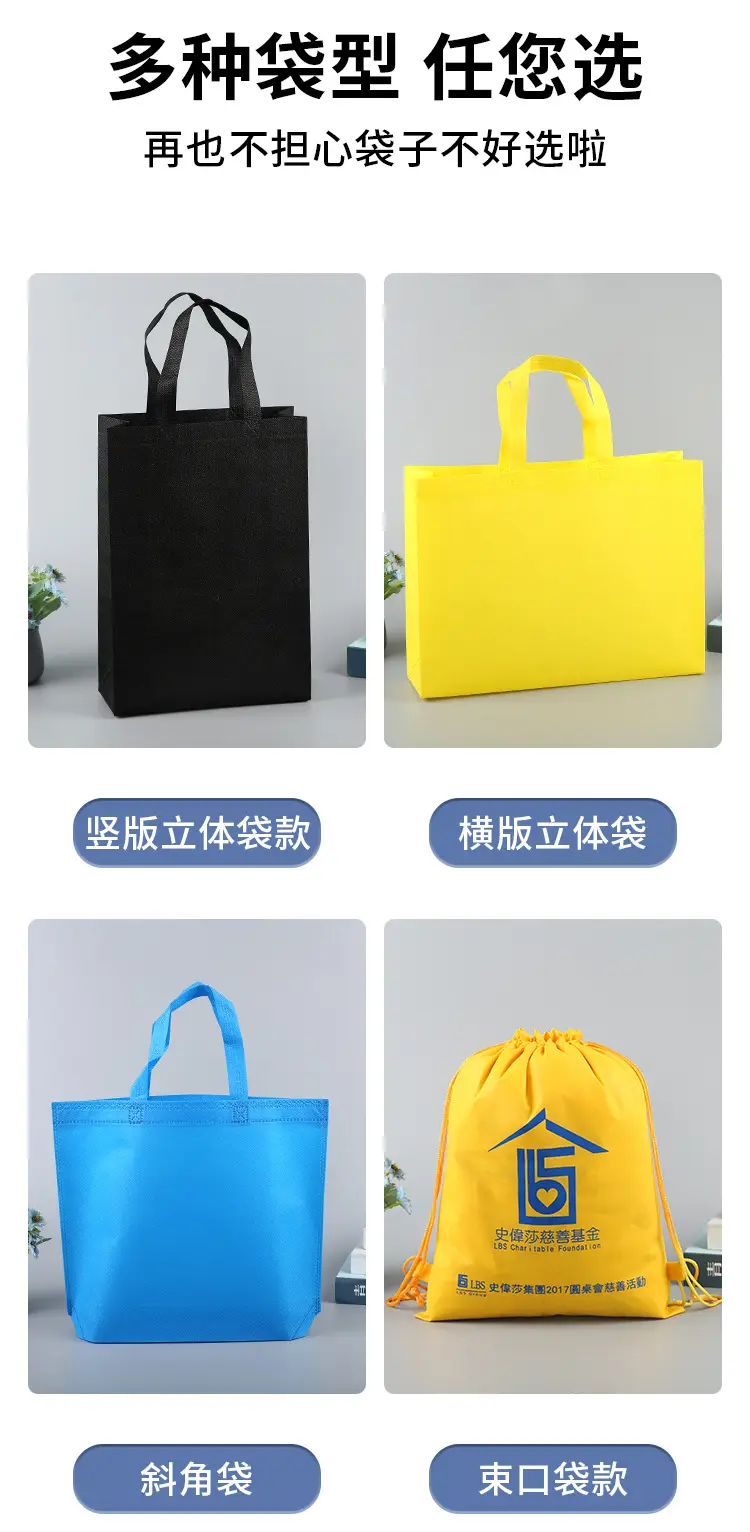 Cloth bag non-woven cloth, shopping bag, linen bag, storage bag, Birthday gift, with your logo imprint — chobi 6