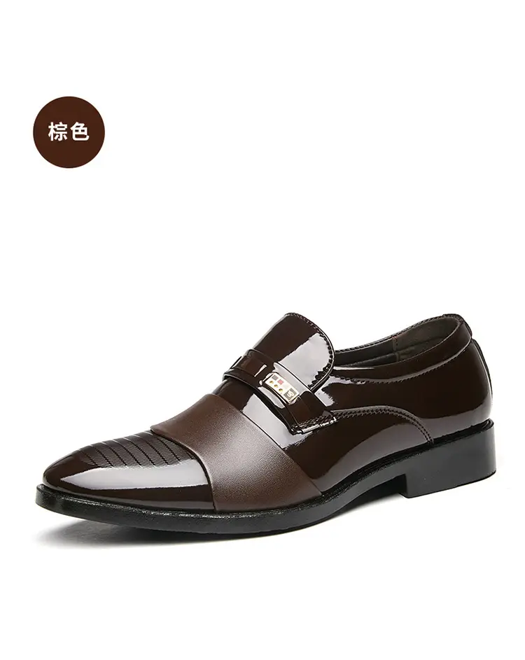 Men's winter classic suit jacket, insulated slip-ons, universal casual wedding shoes, plus size — chobi 24