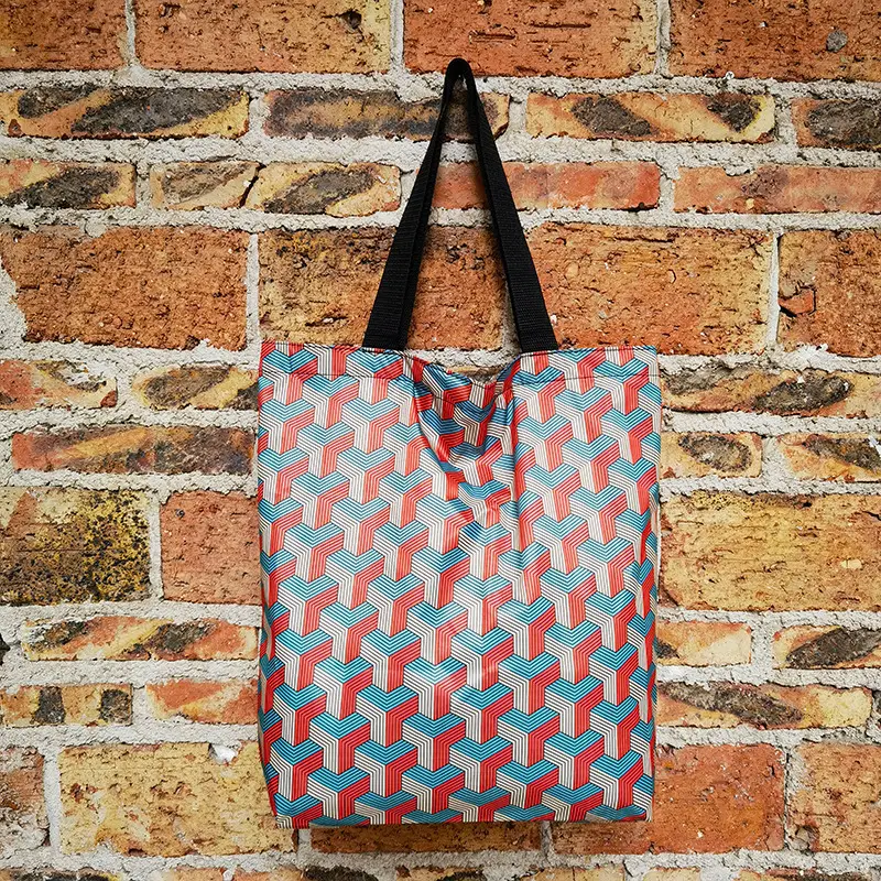 Waterproof shopping bag with zipper, folding handheld linen bag, travel bag, (Physicals), increased thickness — chobi 32