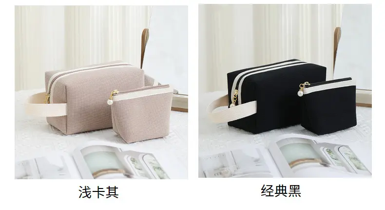 Brand handheld cosmetic bag, lipstick, set, capacious organizer bag, (Physicals) — chobi 8