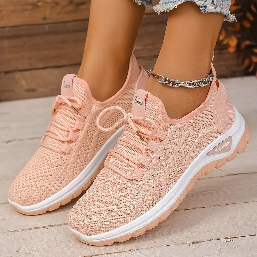 Women's shoes new style casual sports comfortable soft sole cross-border large size fly knit shoes versatile casual spring and autumn — chobi 6