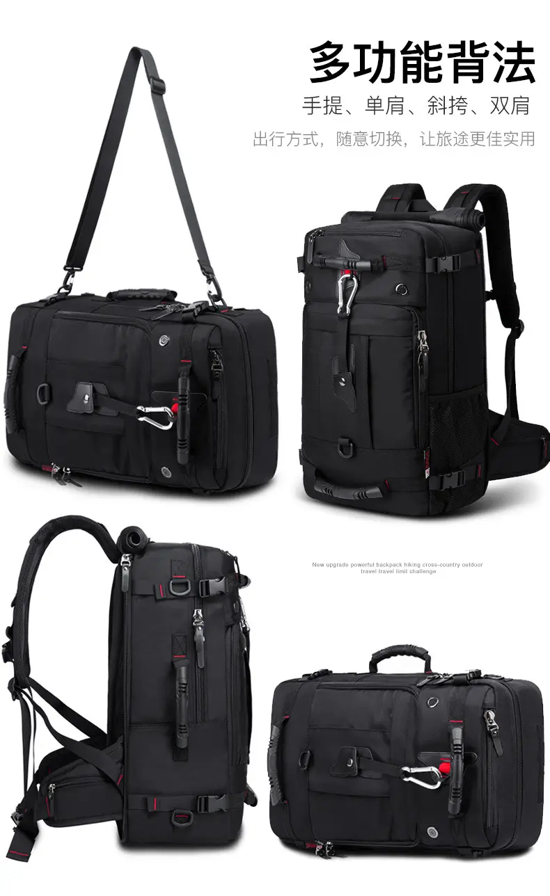 Backpack, capacious luggage universal travel bag for hiking, oxford cloth — chobi 5