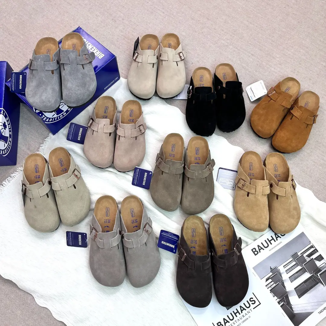 (Cross-border trading), leather mule platform, Birkenstock Boston style shoes for men and women — chobi 8