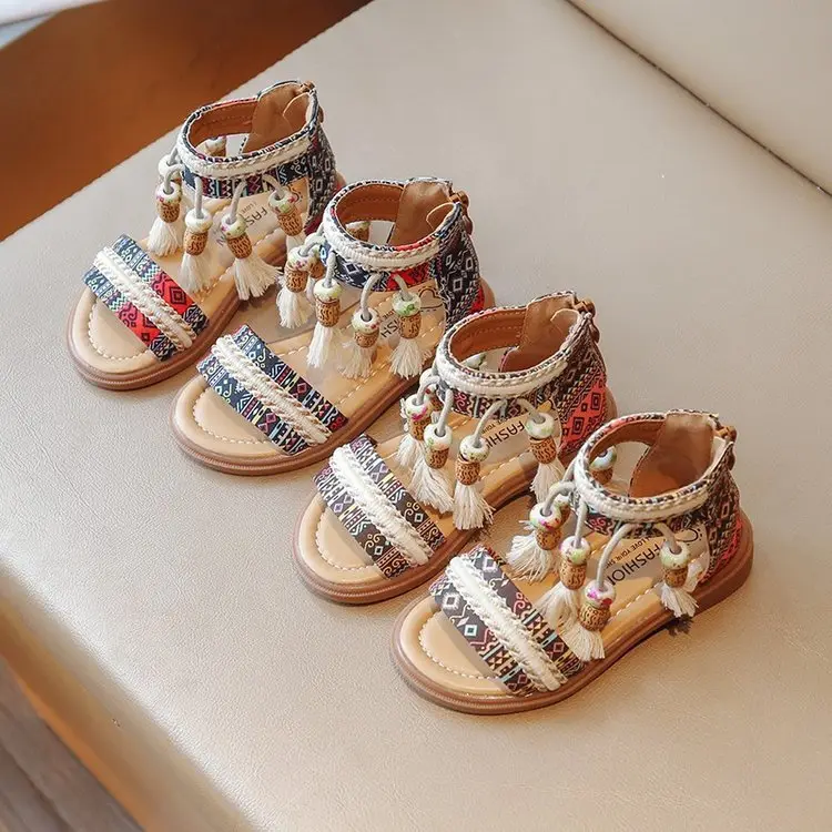 Ethnic sandals, fashionable children's beach footwear, ethnic style, western style, summer 2024 — chobi 5