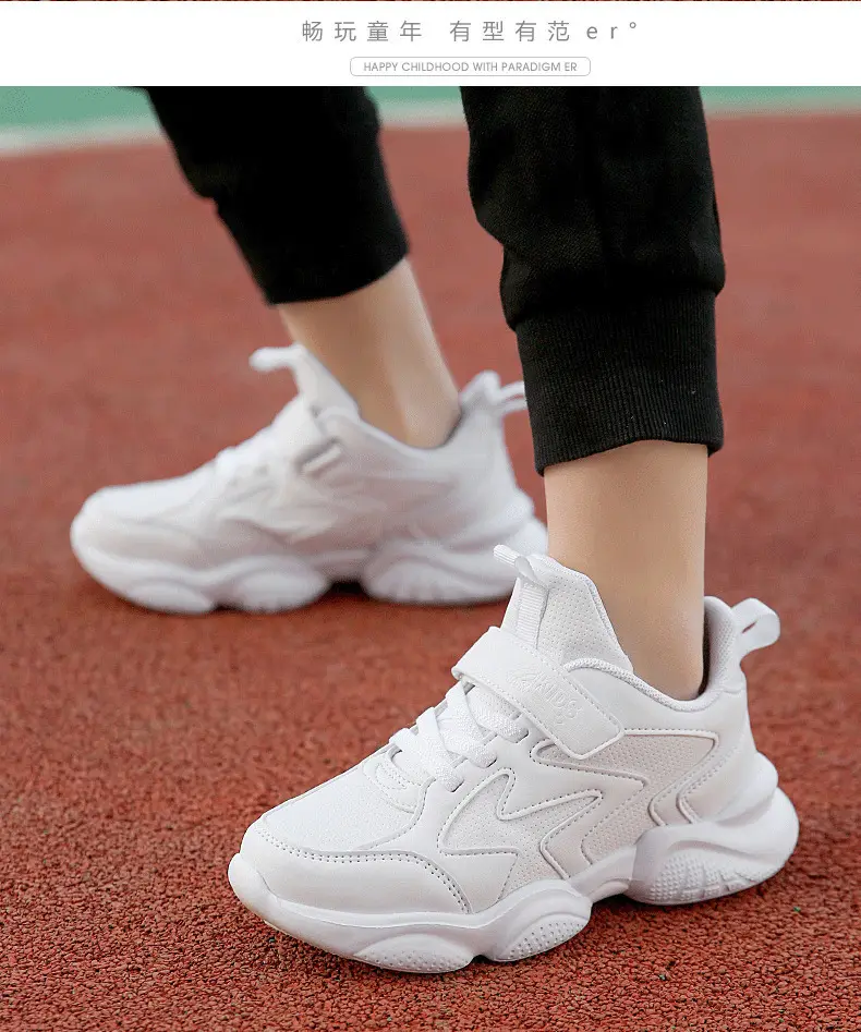 (Wholesale), children's white white shoes for boys, white sneakers for students, 2023 collection — chobi 13