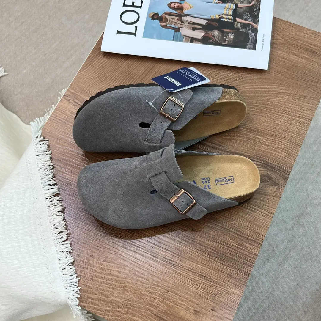 (Cross-border trading), leather mule platform, Birkenstock Boston style shoes for men and women — chobi 12