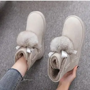 Women over -the -knee boots 2020 autumn and winter new rough heels high -heeled small, lean fluff boots women's side zipper long and winter — chobi 25