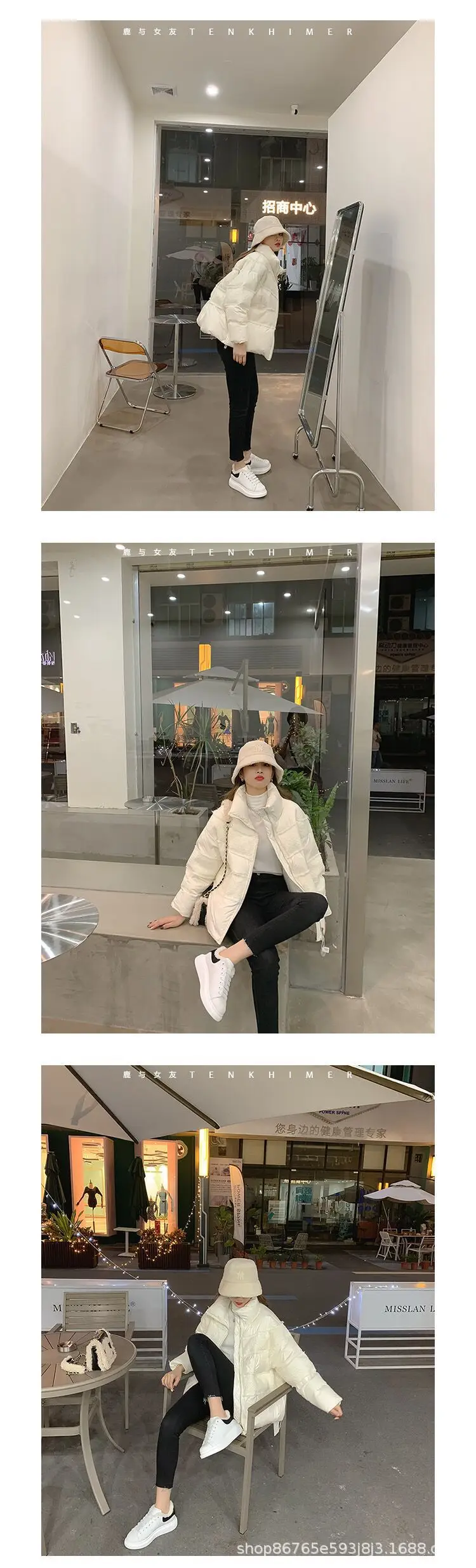 Fashionable white sneakers platform with chunky sole for leisure for men and women, height increasing — chobi 24