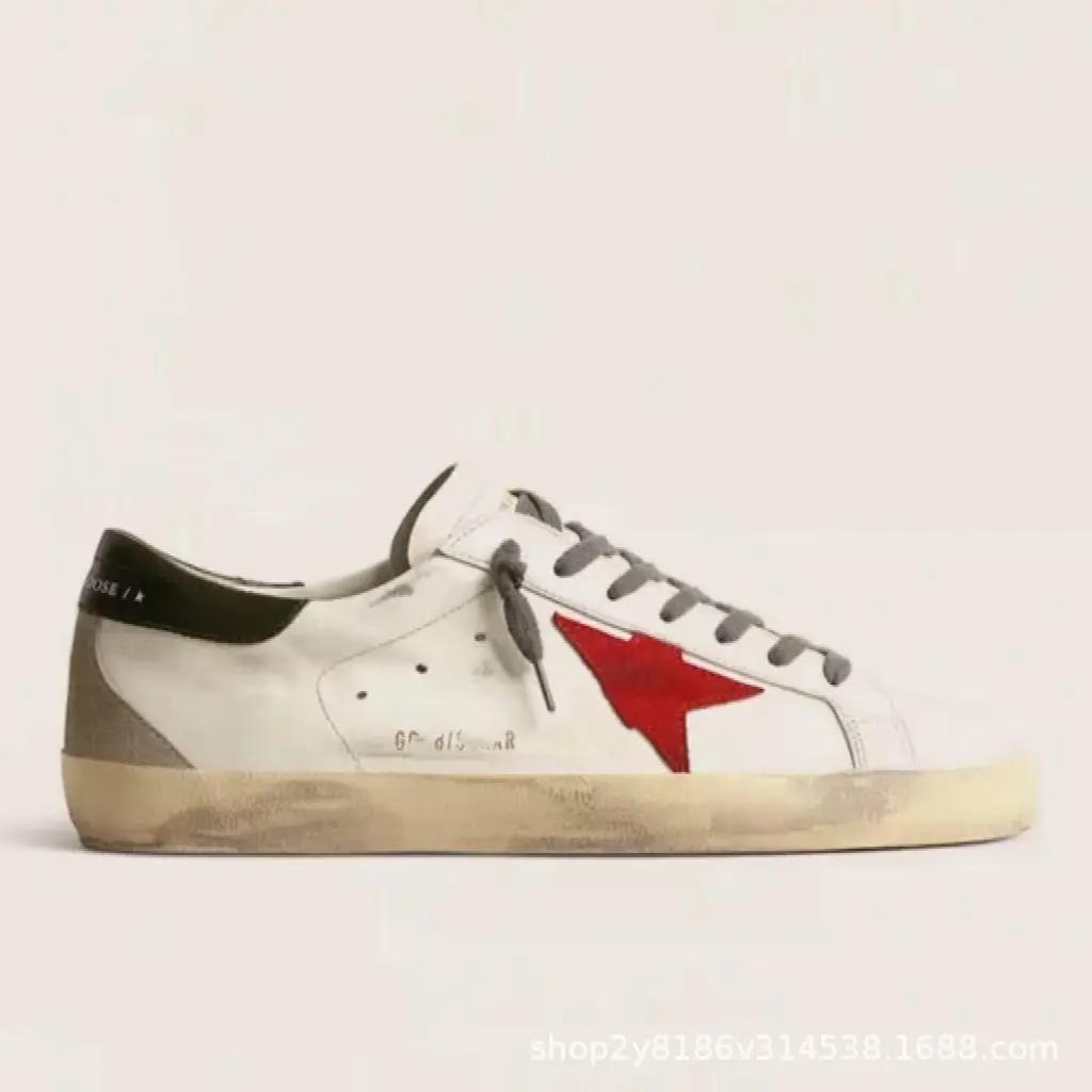Korean version 2025 new SUPERSTAR genuine leather old retro small dirty shoes women's inner heightening star shoes dirty shoes — chobi 3