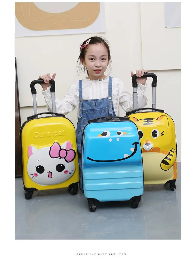 Cartoon universal cute three dimensional suitcase, 18 inch, 3D — chobi 9