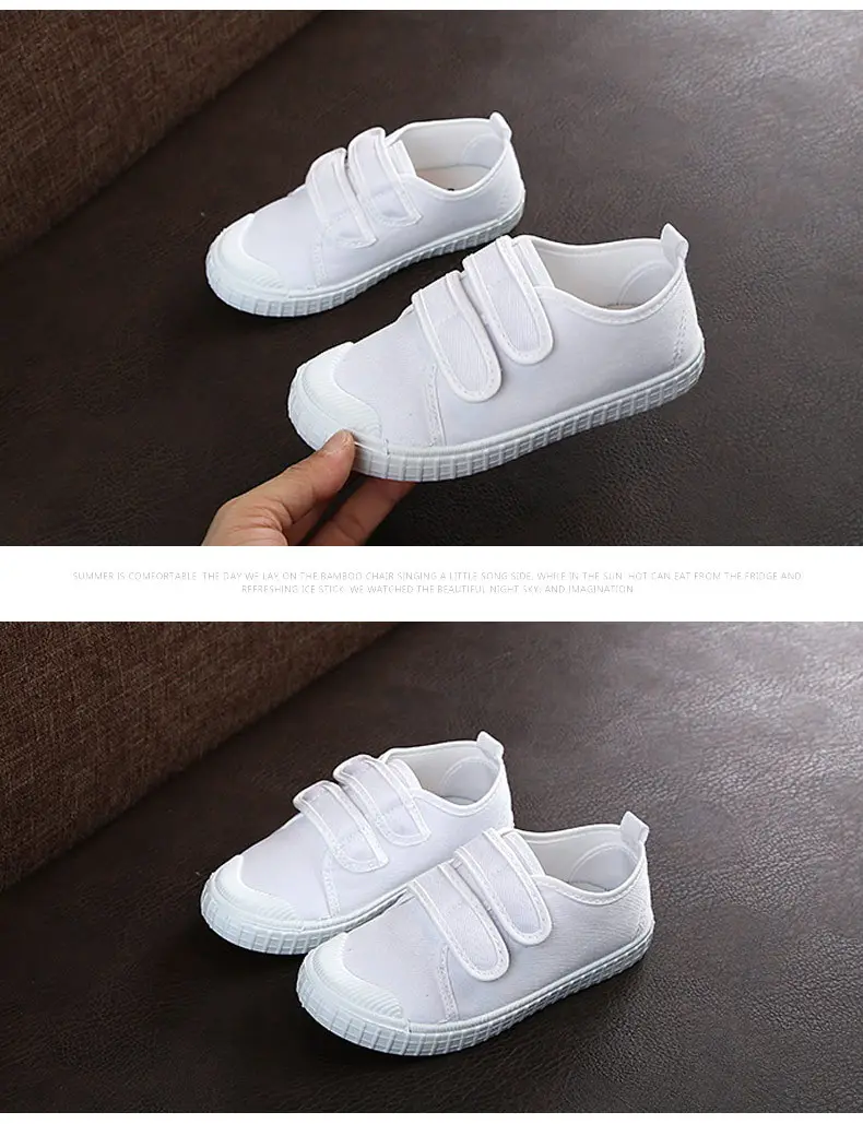 Children's white sneakers, summer non-slip espadrilles, shoes for early age — chobi 8