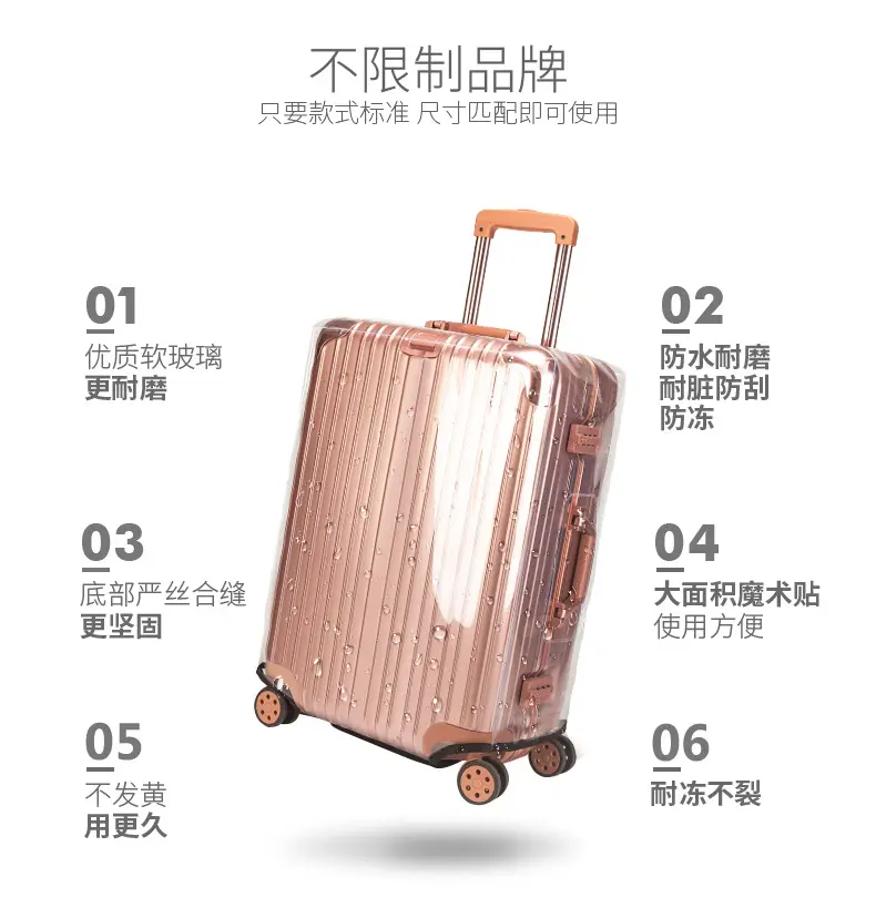 (Wholesale), suitcase, transparent protective case, dustproof box PVC, dust cover — chobi 16