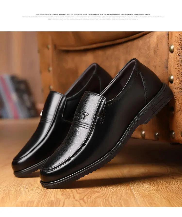 Shoes, men's leather spring breathable classic suit jacket, genuine leather, soft sole, trend of season — chobi 33
