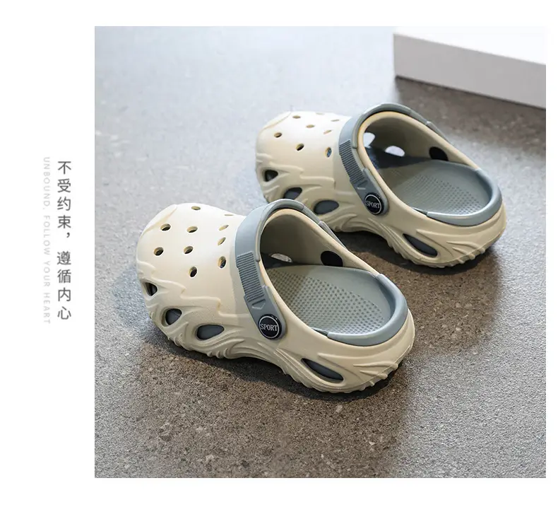 Crocs-style slippers for boys, children's sandals, closed toe, 6-15 years, for teenagers, 8-12 years — chobi 17