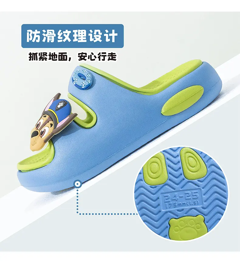 Non-slip children's sandals for boys girl's, mule, women's slippers, 3-6 years — chobi 5