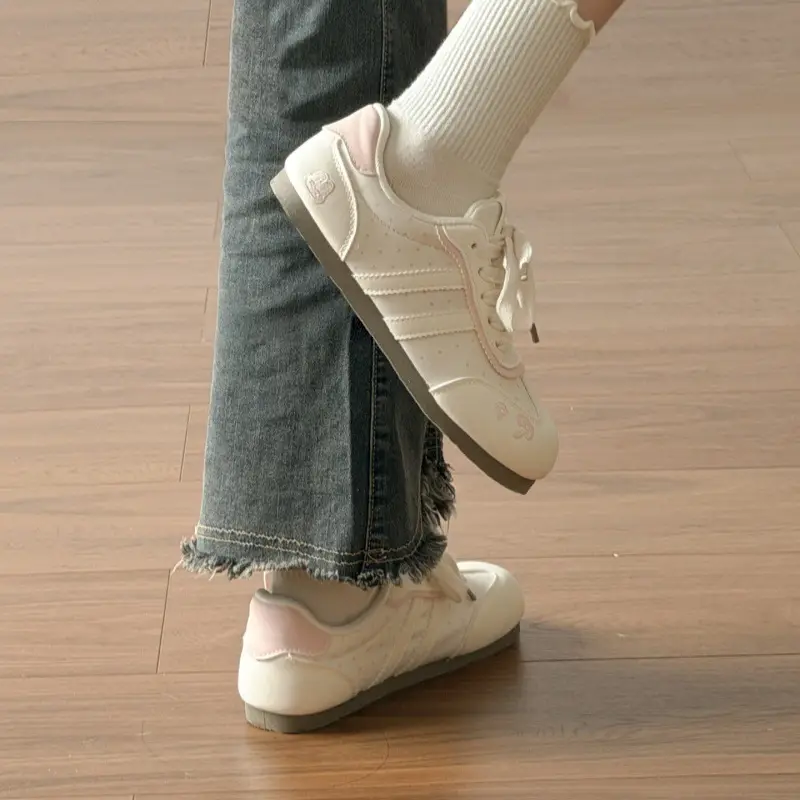 Breathable autumn fashionable thin white sneakers, universal comfortable GAT shoes, autumn season 2026, suitable for standing work, women's style — chobi 6