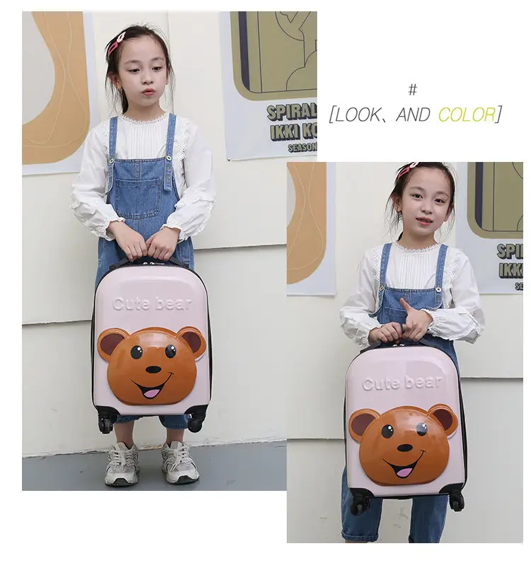 Cartoon universal cute three dimensional suitcase, 18 inch, 3D — chobi 11