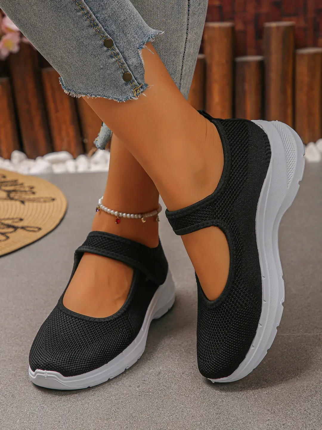(Cross-border trading), Mary Jane shoes, breathable shoes, lightweight sneakers low-cut, casual women's walking shoes, plus size, for middle age, made — chobi 27