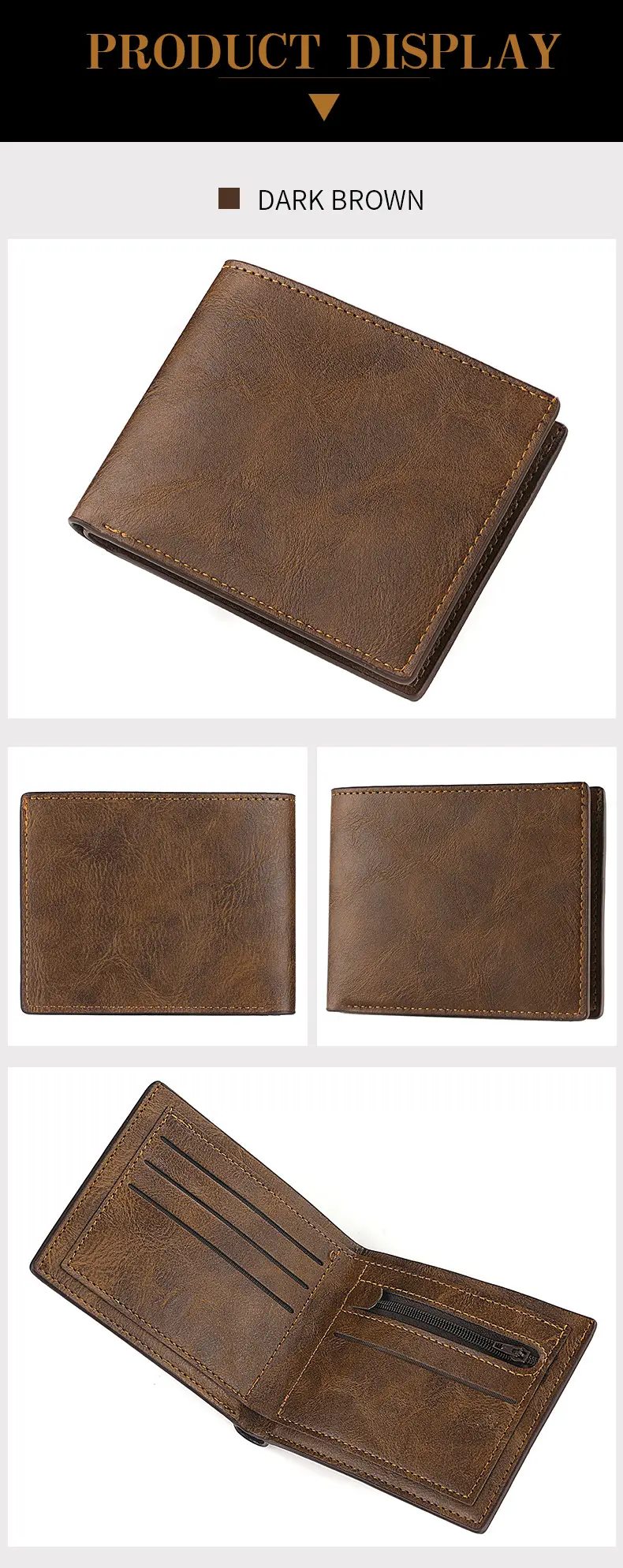 (Wholesale), men's short retro wallet for students, with your logo imprint, (Physicals) — chobi 26