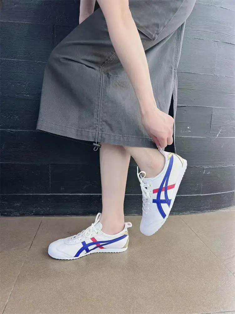 Cross-border Onizuka official website onslaught tiger flagship men's and women's one-step lazy moral training Forrest Gump white shoes — chobi 22