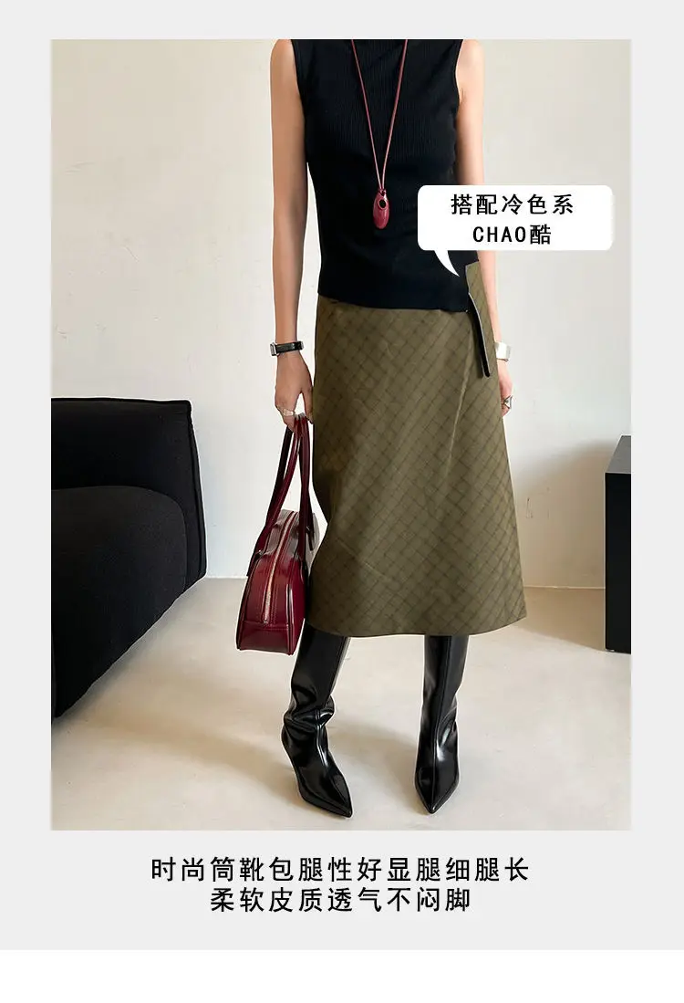Demi-season fashionable universal high boots pointed-toe, 2026 years, suitable for outdoor wear, western style — chobi 4
