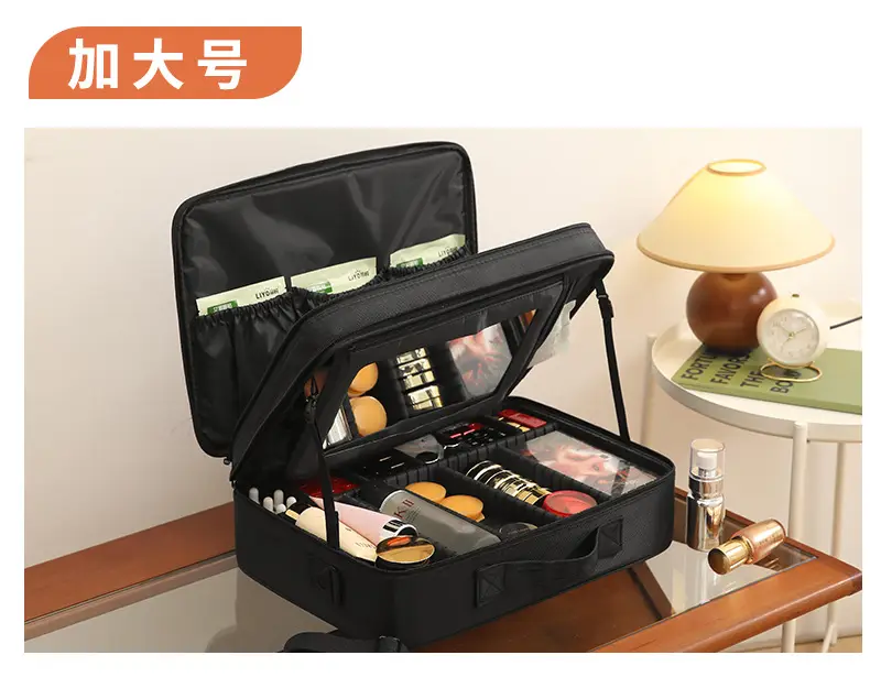 Capacious cosmetic bag, handheld shoulder bag for traveling, brand organizer bag for manicure — chobi 15