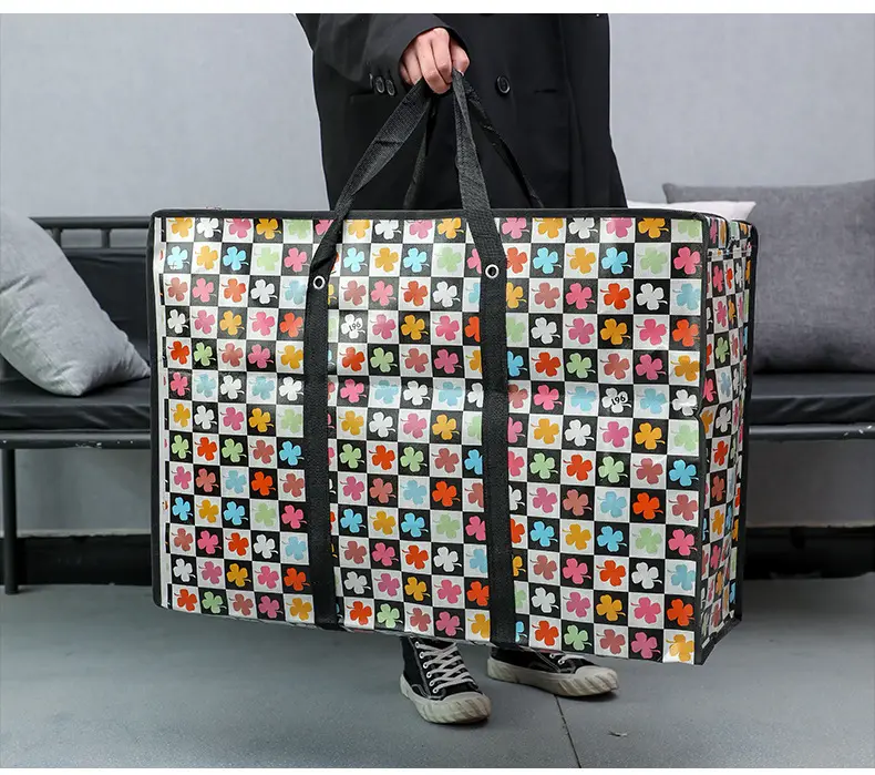 Waterproof travel bag, handheld storage bag non-woven cloth, luggage pack for moving, increased thickness — chobi 5