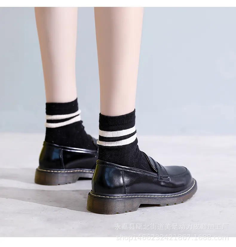 Japanese casual footwear for leisure, loafers flat, student pleated skirt, wear-resistant Mary Jane shoes, suitable for spring and autumn, easy to put — chobi 9