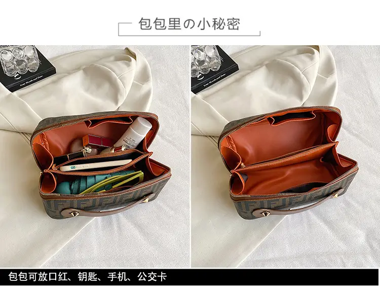 Capacious cosmetic bag for traveling, handheld waterproof retro organizer bag — chobi 5
