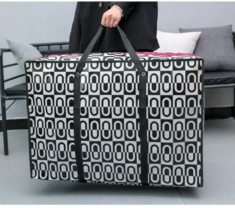Waterproof travel bag, handheld storage bag non-woven cloth, luggage pack for moving, increased thickness — chobi 6