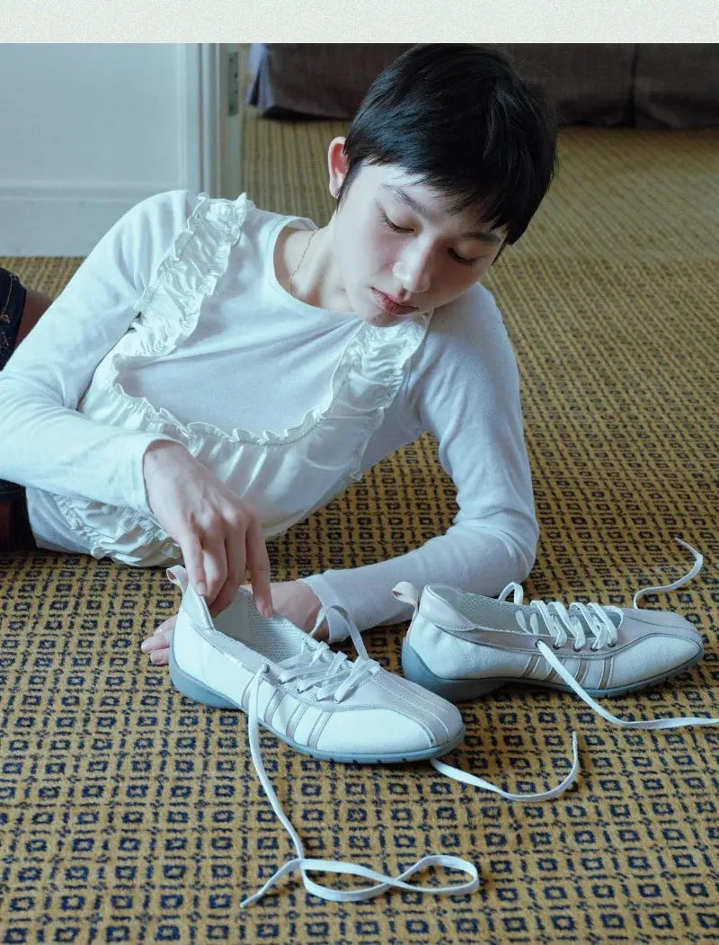 Exclusive Mary Jane shoes, belt square toe, sneakers, (Physicals), balletcore style, women's style — chobi 13