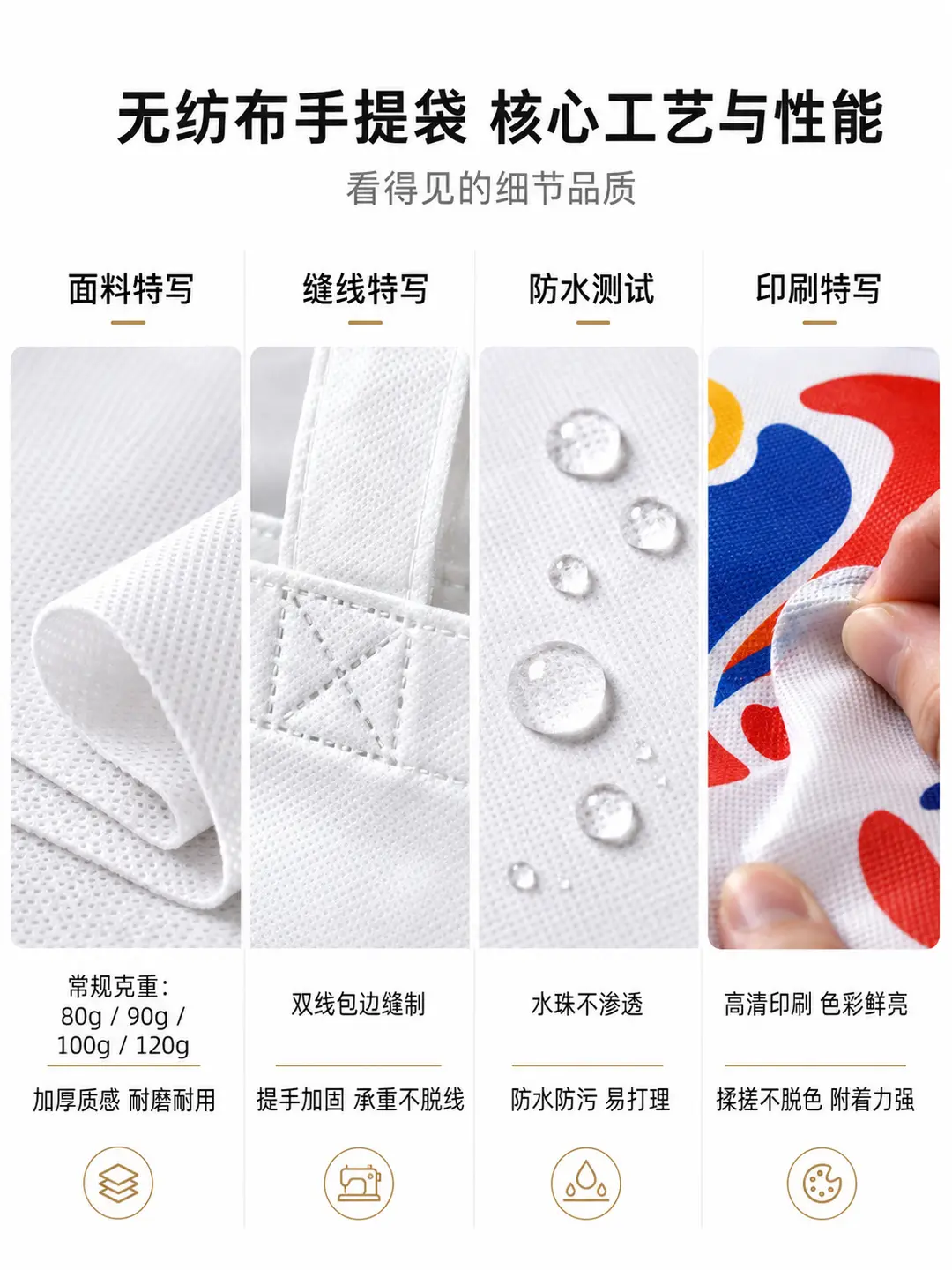 (Cross-border trading), linen bag non-woven cloth, shopping bag, Amazon, high-quality style — chobi 6