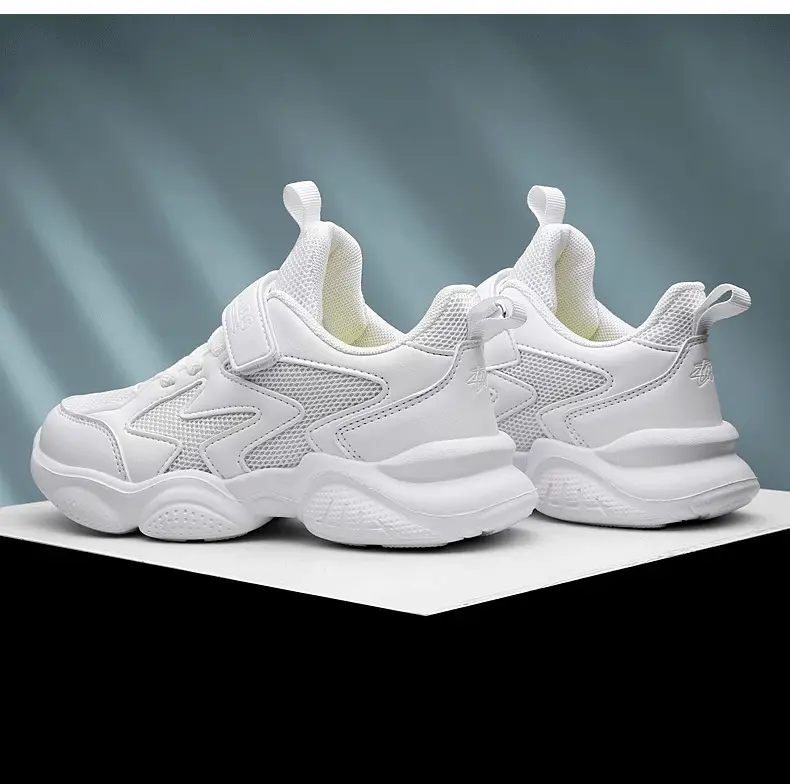 (Wholesale), children's white white shoes for boys, white sneakers for students, 2023 collection — chobi 11