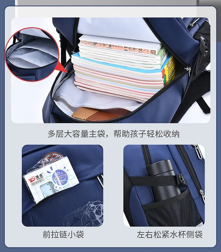Children's capacious school bag lightweight, for secondary school, 1-3-6-9 years, 2027 years — chobi 10