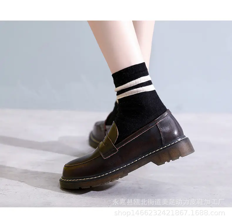 Japanese casual footwear for leisure, loafers flat, student pleated skirt, wear-resistant Mary Jane shoes, suitable for spring and autumn, easy to put — chobi 14