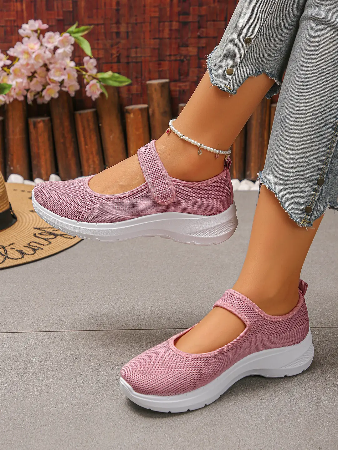 (Cross-border trading), Mary Jane shoes, breathable shoes, lightweight sneakers low-cut, casual women's walking shoes, plus size, for middle age, made — chobi 7