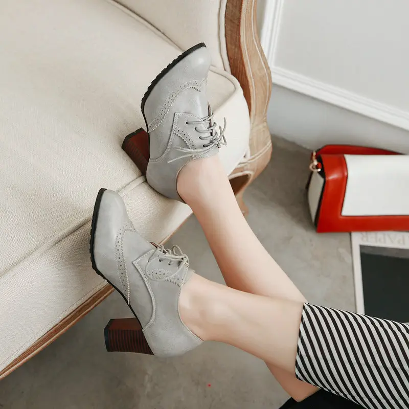 Retro high heels heels, fashionable shoes, wide stable heel, suitable for spring and autumn, 2022 — chobi 5