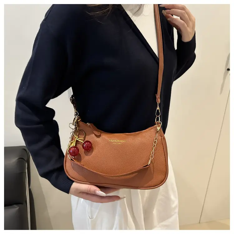 Fashionable trend solid color underarm bag, shoulder bag, one-shoulder bag, purse — chobi 13