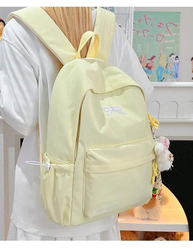 Backpack, Japanese universal capacious fresh shoulder bag, for secondary school — chobi 26
