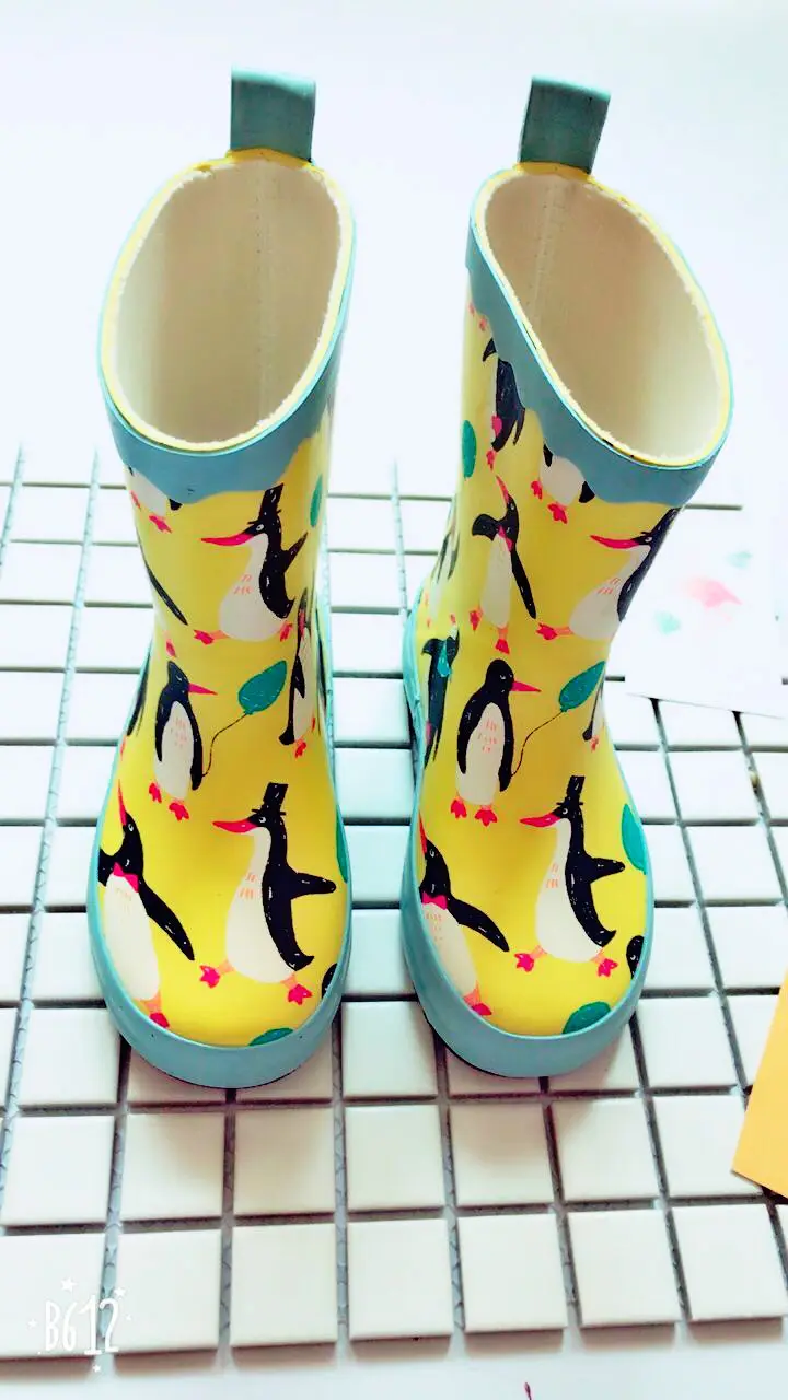 Promotion Cross -border INS Explosion Penguin Sky Horse Leopard Rain Rain Boots Rubber Waterproof ENBIHOUSE Children's Rain Shoes — chobi 6