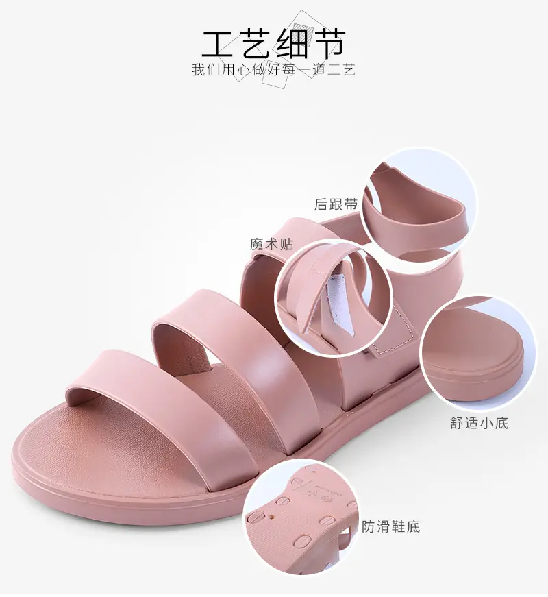 Women's sports sandals, lightweight breathable universal mule with velcro for students flat, suitable for spring and autumn — chobi 2