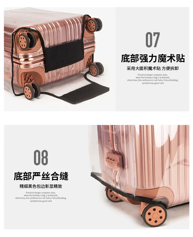 (Wholesale), suitcase, transparent protective case, dustproof box PVC, dust cover — chobi 20