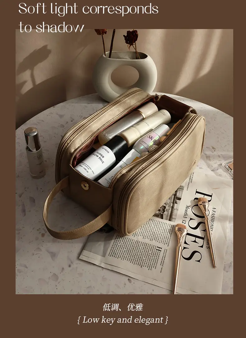 (Cross-border trading), capacious handheld cosmetic bag for traveling, universal organizer bag, storage bag, high-end — chobi 11