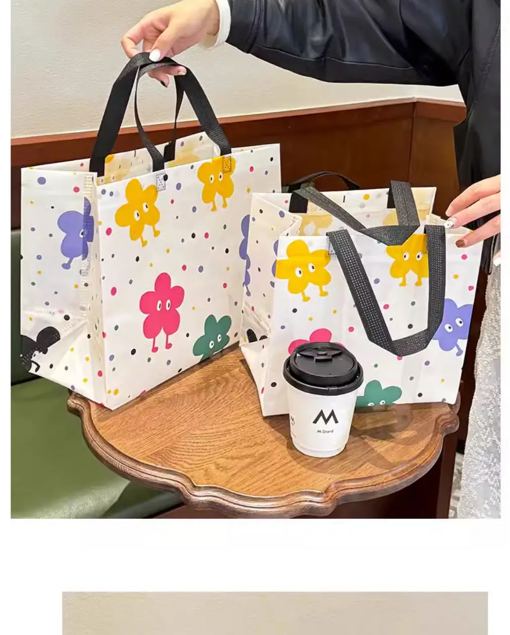 Rainbow cloth bag non-woven cloth, pack, waterproof linen bag, Birthday gift, high-quality style, with your logo imprint — chobi 13